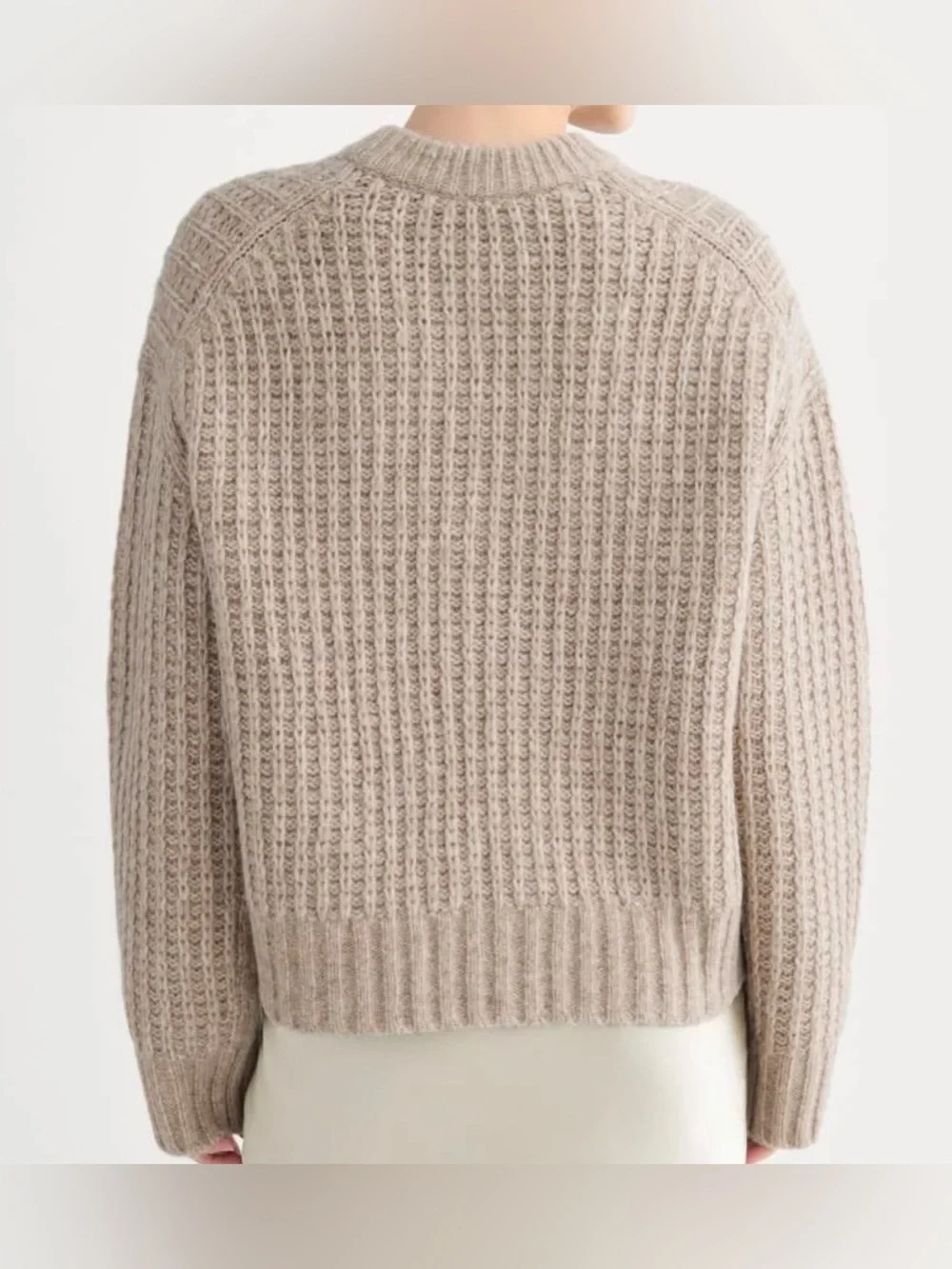 Everlane Waffle Sweater in Cloud | Heathered Oatmeal
